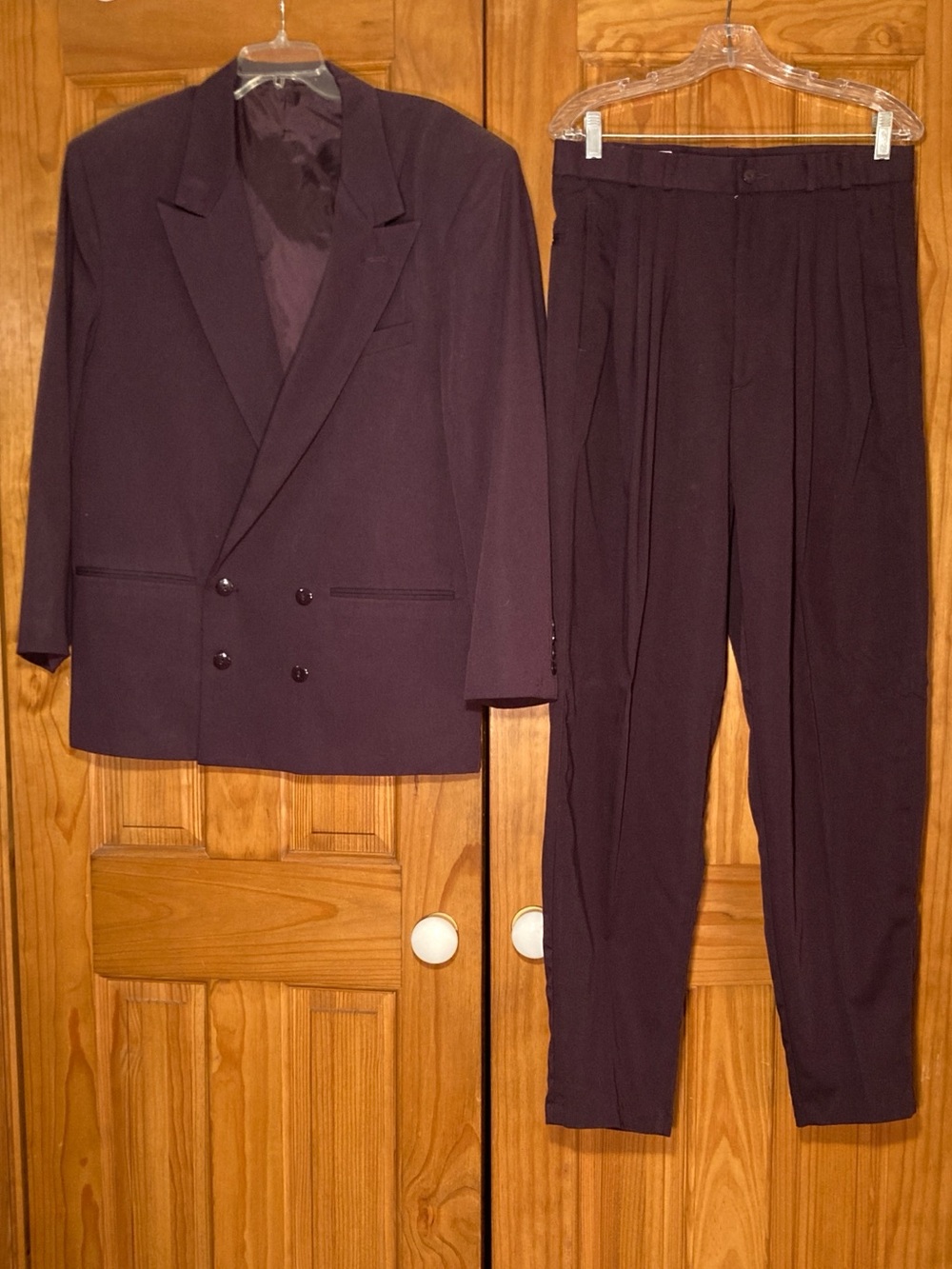 NWOT Policy Suit Vintage 80s Men's Blazer & Pants Eggplant Purple M 32/32